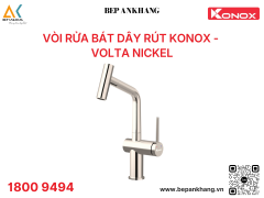Vòi rửa bát dây rút Konox - Volta Nickel